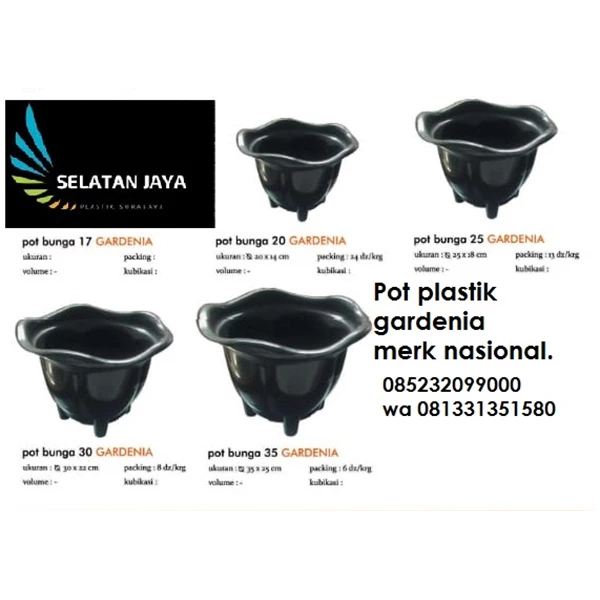 National brand Gardenia plastic pots