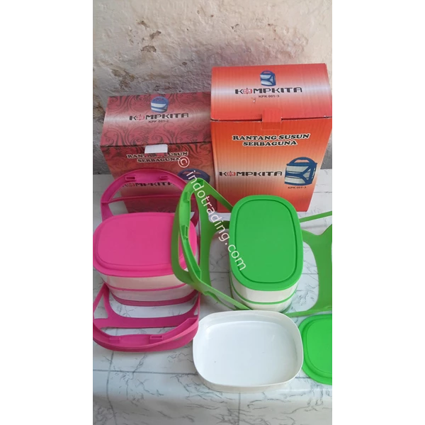 Versatile Stacking Plastic Basket Kompkita Brands