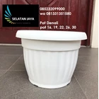 Denali thick white plastic pots strong 1