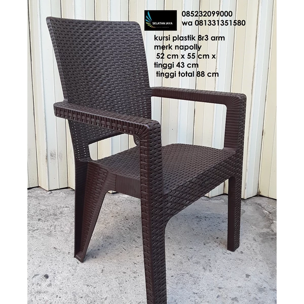 8r3 arm woven plastic chair Napolly brand