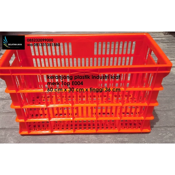 Plastic basket for the TOP brand e004 crates industry