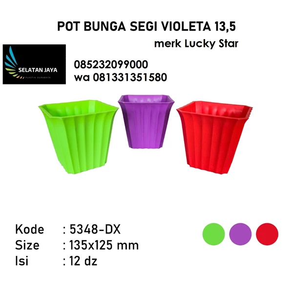 Pot Bunga dan tanaman plastik 5348DX Lucky Star