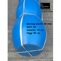 Gentong drum plastik 60 liter warna biru merk AG