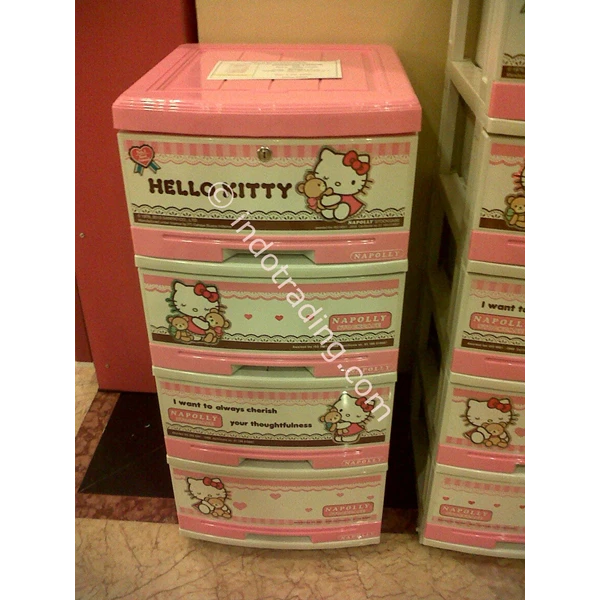 Lemari Plastik Hello Kitty Merk Napolly