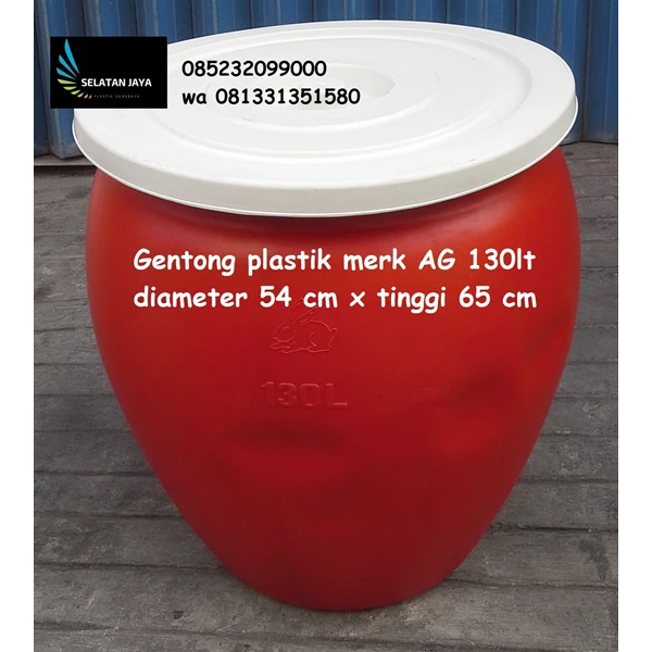 Gentong plastik 130 liter merk AG produk plastik rumah tangga