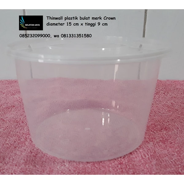 1000 ml plastic round thinwall with crown brand