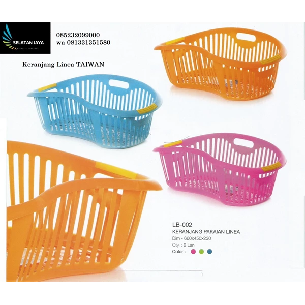 The TAIWAN LB002 brand LINEA plastic clothes basket
