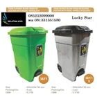 Plastic Trash Trash with wheels 90 liters Lucky star 3677 1
