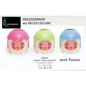 Tempat Tissue plastik bundar Taiwan TCB01