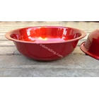 Crystal basin 30 cm red color. 3