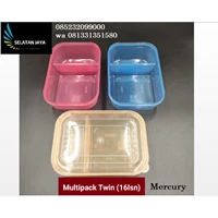 Tepak kotak makan plastik multipack Mercury