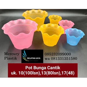 Pot bunga dan tanaman Plastik merk mercury