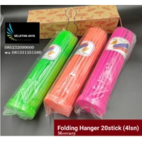 Hanger Folding 20 mercury brand plastic sticks